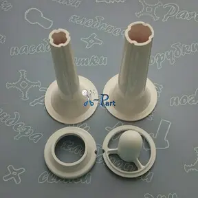 Насадки для кМодель: M11.03, М12, М21, М25, М31, М32, М33, М41 / Под решётку диаметр 54mm. На выходе отверстие для сосисок - 14mm, колбасок - 19mm. Насадка для кебе, олбас и сосисок, кебе мясорубки Аксион / Бриз