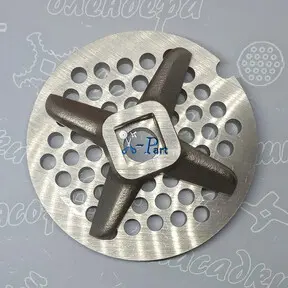 Модель: MFW66020, MFW67440, MFW67600, MFW68640, MFW68660. MFW68680 | Квадрат ножа 10x10mm | Диаметр решётки 62mm, ячейка 4,5mm, центральное отверстие 9mm, толщина 6mm